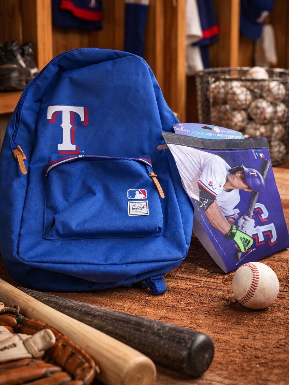 NWT Herschel MLB Texas Rangers Backpack + Player Pennant Bundle 🔥